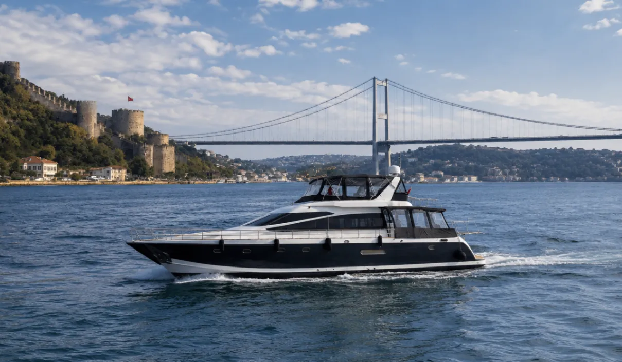 Istanbul Bebek Boat Rental - Luxury 24M Motor Yacht for 25 Guests 3
