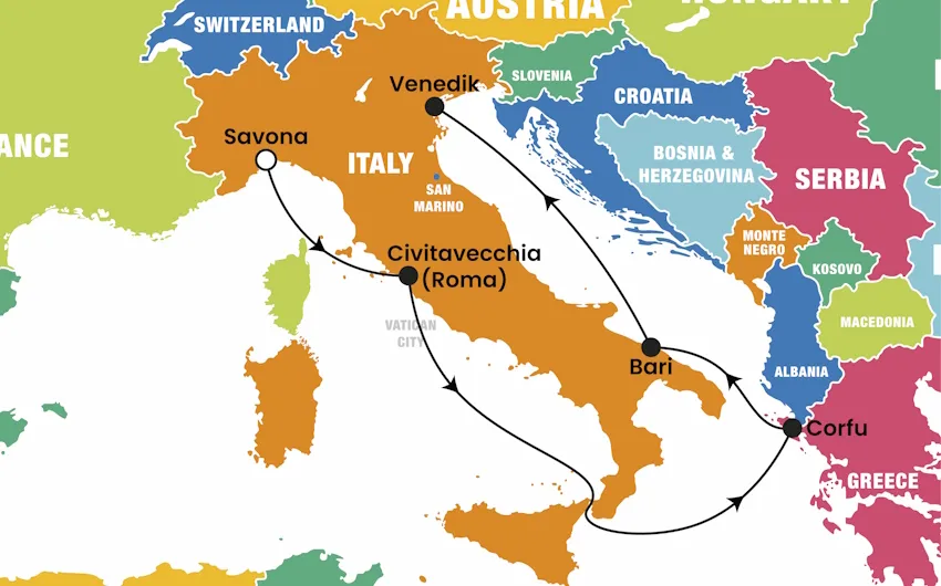 Costa Deliziosa ile Adriyatik ve Batı Akdeniz Turu, 6 Gün – İstanbul 3