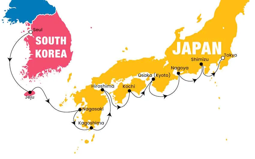 Norwegıan Jade ile Büyük Japonya ve Güney Kore Turu Qatar HY ile / 14 Gece Konaklamalı / İstanbul Çıkışlı / 19 Kasım – İstanbul 2