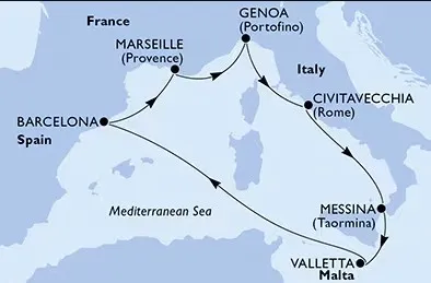 MSC World Asia ile Malta ve Sicilya Batı Akdeniz Turu, 9 Gün – İstanbul 3