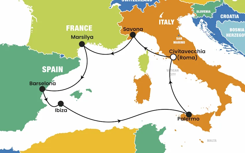 Costa Toscana ile Balear Adaları ve Batı Akdeniz Turu, 9 Gün – İstanbul 3