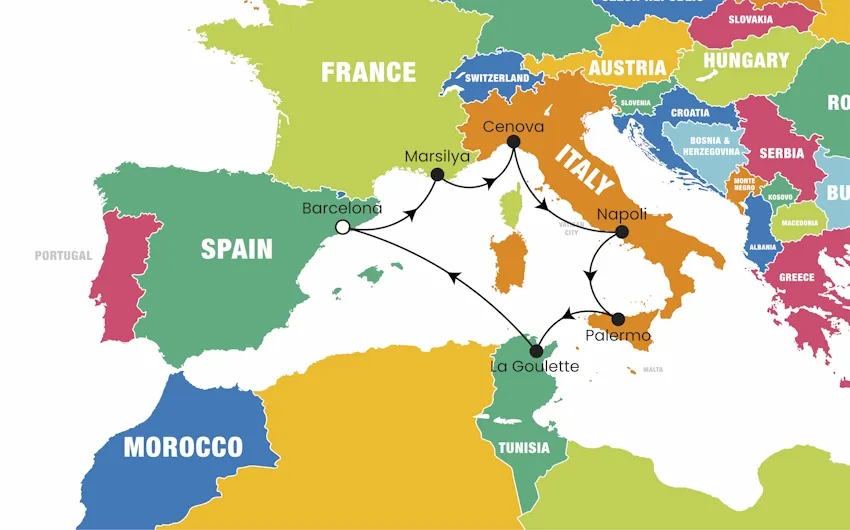 8 Gün Batı Akdeniz Turu – MSC Euribia, 8 Mart, THY ile – İstanbul 2